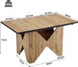 thumbnail of Esstisch rechteckig 139x80x75  MDF Hellbraun Holzoptik mit hohlem Basisdesign stabiler Tisch für Küche Esszimmer Büro modern