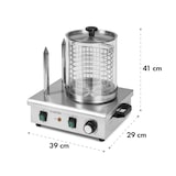 thumbnail of Wurstfabrik Pro 550 Hot Dog Maker 550W 2 Spieße 5L 30-100°C Edelstahl Silber