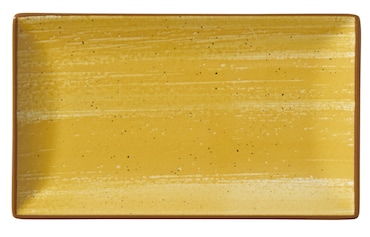 METRO Professional Plato llano Madleen, cerámica de gres, 25 x 14.5 cm, amarillo, 6 unidades