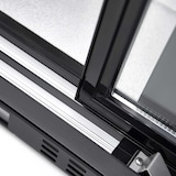 thumbnail of vaiotec barkoelkast zwart / 3 glazen schuifdeuren, hoogte 900 mm, 1350 x 520 mm