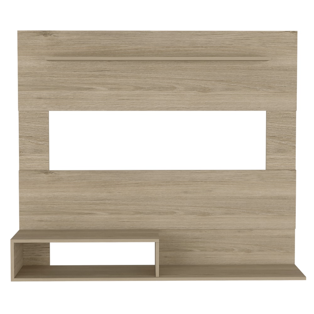 TUHOME Panel de Entretenimiento de Pared Beijing, con estante superior - Miel