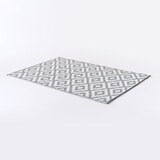thumbnail of Alfombra de exterior rectangular de  150x240 cm  color blanco y gris , Impermeable, Reversible, Ecológica