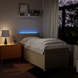 thumbnail of vidaXL Boxspringbett mit Matratze Creme 80x200 cm Stoff