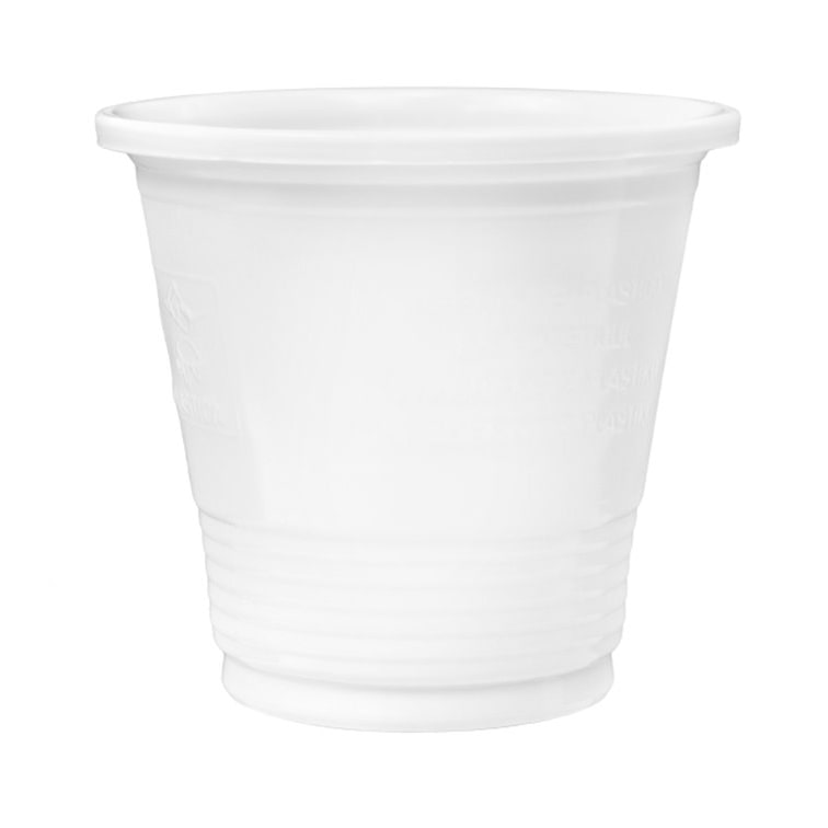 MONOUSO - Bicchiere in plastica PP riutilizzabile bianco 80 ml (4.800 Pezzi)