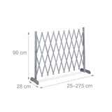 thumbnail of Relaxdays Rankgitter Holz, ausziehbar bis 275 cm, Rankhilfe Kletterpflanzen, Scherengitter freistehend, Garten, grau