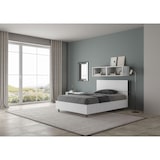 thumbnail of Queensize-Bett mit Container 120x190 geradem Kopfteil in weißer Esche Demas