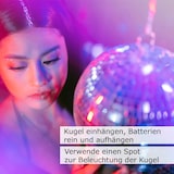thumbnail of Spiegelkugel Set 20cm Discokugel mit Batteriemotor Partyeffekt