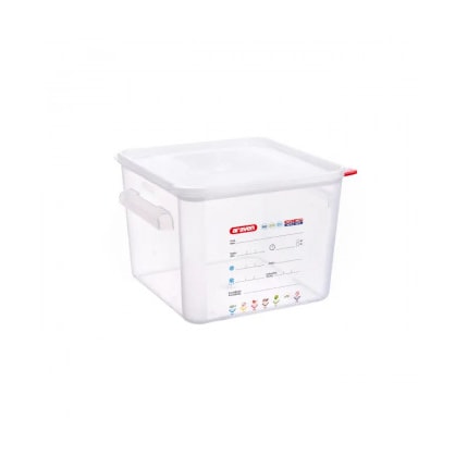 Araven vierkante container van 12 liter, 28,5 x 28,5 x 21 cm, PP, met luchtdicht deksel.