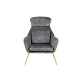 thumbnail of SalesFever Relaxsessel | Samtvelours | B 73 x T 80 x H 102 cm | Grau