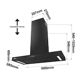 thumbnail of CIARRA A+++ 650 m³/u wandafzuigkap 90cm WIFI +APP & Touch Control Boost VMB9102P