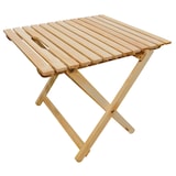 thumbnail of Strandstuhl gelb Gartenliege Strandliege Deckchair Tisch Liegestuhl Holz hell klappbar 10-302NT