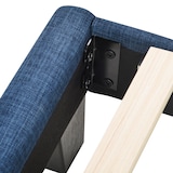 thumbnail of Polsterbett 90x200 cm mit gepolstertem Kopfteil in Blau – zeitloses Design, hoher Komfort und robuste Konstruktion für entspannte Nächte
