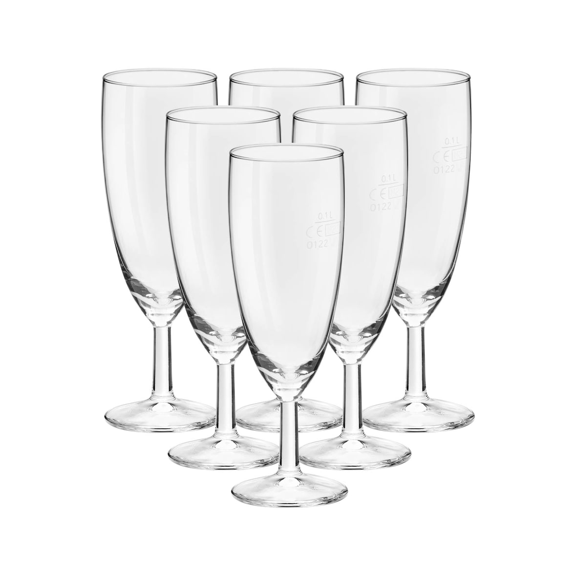 Van Well Royalty Sektglas 0,1 l geeicht 6er Set