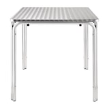 thumbnail of Bolero quadratischer Bistrotisch Edelstahl 4 Beine 70cm