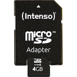 thumbnail of Intenso microSDHC Speicherkarte 4 GB Class 4