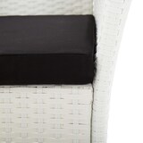 thumbnail of vidaXL 5-delige tuinset poly rotan wit