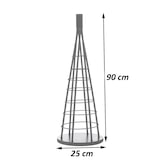 thumbnail of Deko-Baum HWC-O91, Weihnachtsbaum Schmuckbaum Weihnachtsdeko Christbaum zum Beschmücken, Metall 90cm ~ goldfarben