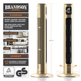 thumbnail of Brandson Turmventilator, GS, 60° Oszilation zuschaltbar, Standventilator, mobiler Lüfter, Säulenventilator 96 cm, Ventilator mit 3 Geschwindigkeiten