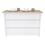 thumbnail of TUHOME Barra de Cocina Fendi, con tres estantes - Blanco / Miel