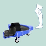 thumbnail of Relaxdays Knieschoner auf Rollen, bis 100 kg, gelenkschonend, Bodenarbeiten, je BxT: 22 x 29,5 cm, Knieschützer, blau