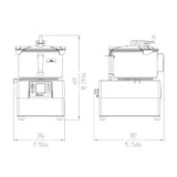 thumbnail of Sammic KE-5V 230/50-60/1 cutter-homogeneizador brushless 5,5 l, 1500 W, 300–3000 rpm, aço inox, velocidade variável e função reversa