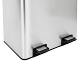 thumbnail of SVITA TMH2X30 Vuilnisbak 60L Afvalscheidingssysteem 2 Vakken 2x30L Softclose-deksel Pedaal Verbergbaar Kunststof Binnenemmer Roestvrij staal