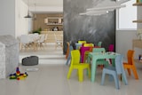 thumbnail of garbar JAN Kinderstuhl-Tisch Indoor, Outdoor Set 4+1 Himmelblau/Fuchsia/Orange/Limettengrün/Aquaminze