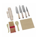 thumbnail of Shibui Sushi-Messer-Set | 15-teilig | 4 Messer mit praktischem Zubehör Beige