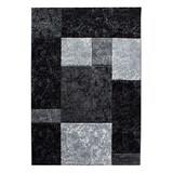thumbnail of Carpetsale24 Teppich 240x340 cm – XL Kurzflor Konturenschnitt in Schwarz Grau Weiß – Kariertes Design, Extra Weich, für Großes Wohnzimmer, Esszimmer