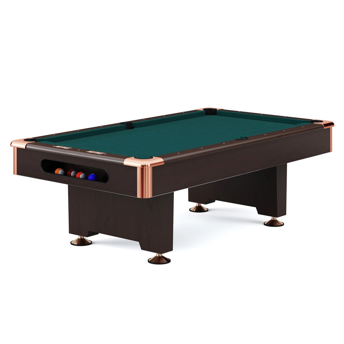 Automaten Hoffmann Billardtisch "Club Pro III" Dekor Nussbaum, Simonis 860, Blue-Green, 9 ft (Spielfeld 254x127 cm)