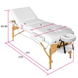 thumbnail of 3 Zonen Massageliege mit 10cm Polsterung und Holzgestellweiß