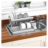 thumbnail of Escurreplatos plegable con bandeja de goteo y soporte escurre platos