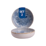 thumbnail of James Cooke Azure Vintage Müsli Schalen 2er-Set Steingut Ø 16 cm blau weiß gestreift