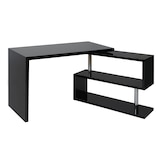 thumbnail of Décoshop26 - Moderner Eckschreibtisch/Computertisch mit drehbarem Ablagefach 120 x 60 cm MDF und schwarzer Stahl 04_0001396