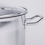 thumbnail of 10 Liter Universaltopf Kochtopf Topf Suppentopf Glasdeckel 26 cm Edelstahl