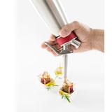 thumbnail of iSi Siphon à crème Gourmet Whip Plus, acier inoxydable, Ø 10,2 x 35,6 cm, 1 L, argenté/rouge