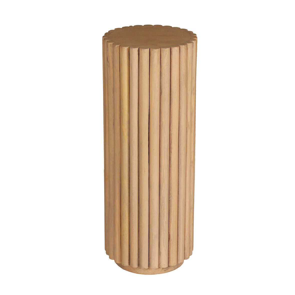 SIT Möbel Tom Tailor Blumensäule | T-Ribbed Side Table High | Mangoholz | natur | B 25 x T 25 x H 66 cm | 12870-01 | Serie TOM TAILOR
