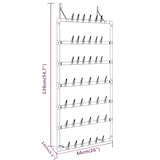 thumbnail of vidaXL Hängender Schuhe-Organizer Silbern 66x13x139 cm