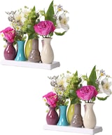 thumbnail of Jinfa 2er Set Keramikvasen â€“ Bunte Mini-Vasen je 7 Stück (19Ã—7Ã—11 cm) â€“ Handgefertigte Tischdeko & Wohnzimmerdeko â€“ Skandinavische Geschenkid