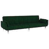 thumbnail of vidaXL Schlafsofa 2-Sitzer mit 2 Kissen Dunkelgrün Samt
