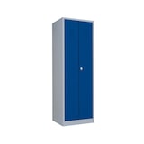 thumbnail of Kleider-Wäsche-Schrank mit Garderobenteil Spind Wäscheschrank Kleiderspind 2-türig Grau/Blau 510711