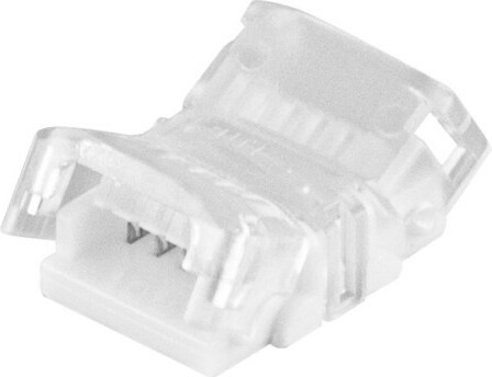 Ein transparenter LED-Streifenverbinder.