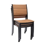 thumbnail of METRO PROFESSIONAL Cadeira empilhável Lynx, alumínio/madeira de eucalipto, prateada