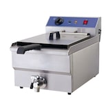 thumbnail of Friggitrice Elettrica professionale singola vasca in acciaio inox per Pub Bar Ristoranti da banco 16 litri - 220 Volt