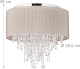 thumbnail of Relaxdays Deckenlampe Kristall, Lampenschirm aus Organza, G9-Fassung, 5-flammige Deckenleuchte, 39 x 39,5cm, grau/silber