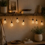 thumbnail of LED Lichterkette  Juteseil mit 10 Glühbirnen: maritime Deko 2,25m Timer Batterie