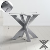 thumbnail of Pieds design Industriel Duncan pour table à manger Forme Araignée 85x85x71 cm/Acier inoxydable