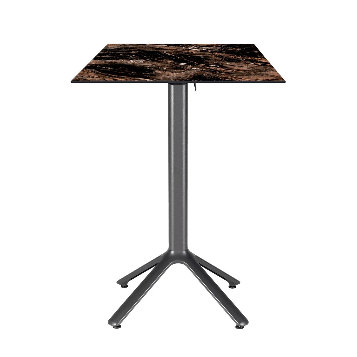 Restootab - Table haute pliable Nemo pour intérieur/extérieur marbre luxe 60x60