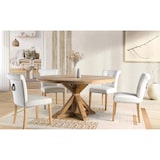 thumbnail of Mesa de comedor redonda 150cm diámetro de madera de mango