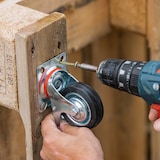 thumbnail of HMF 6790 Schwerlastrollen mit Bremse aus Vollgummi, 4 Stück, 100 mm, bis 280 kg, Schwarz